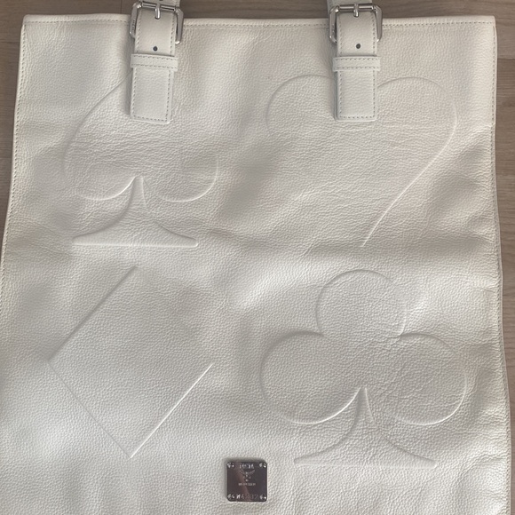 MCM White Leather Suits Tote Bag - Like New - Picture 5 of 10